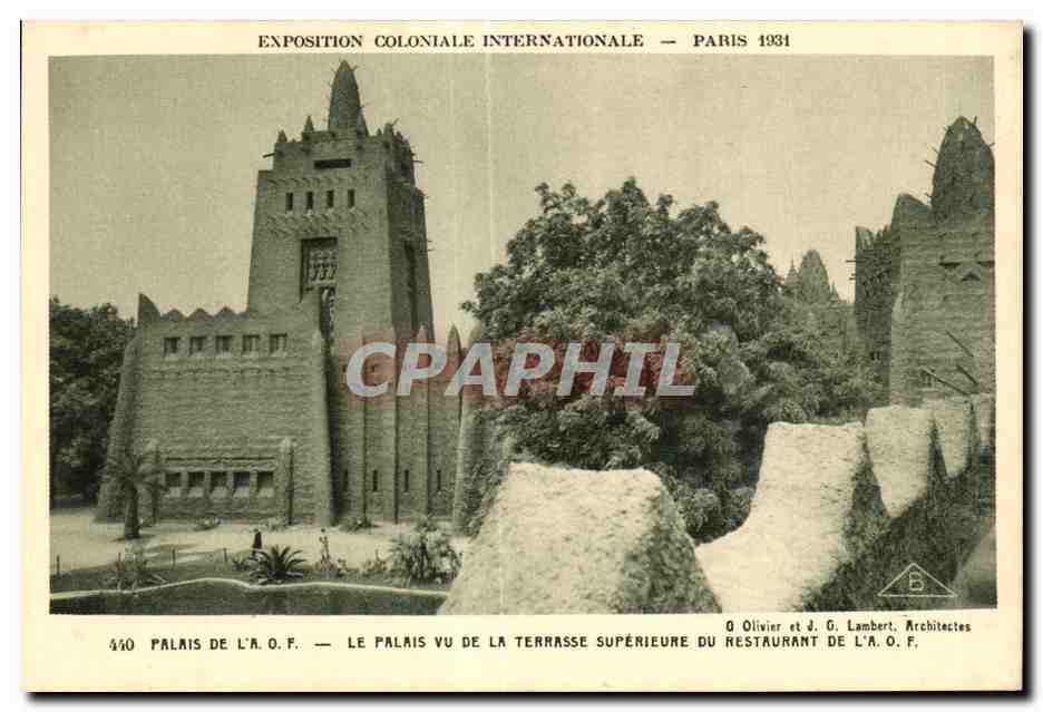 Palacio de la A.O.F. — Exposición Colonial Internacional — París 1931 — G. Olivier y J. G. Lambert, Arquitectos