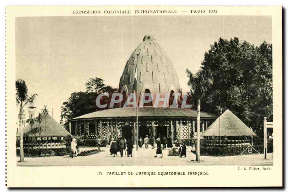 Pavillon der Französischen Äquatorialafrika — Internationale Kolonialausstellung — Paris 1931 — L. A. Fichet, Arch.