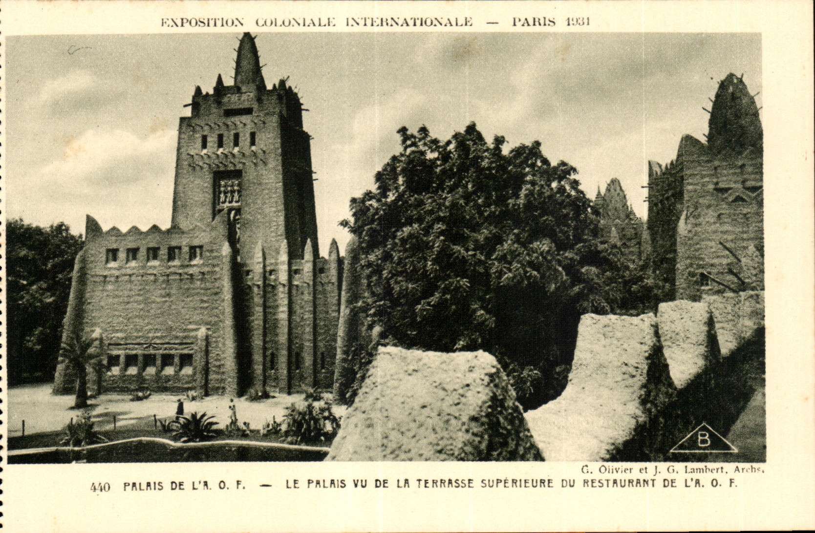 Palais de l'A.O.F. — Exposition Coloniale Internationale — Paris 1931 — G. Olivier et J. G. Lambert, Arches