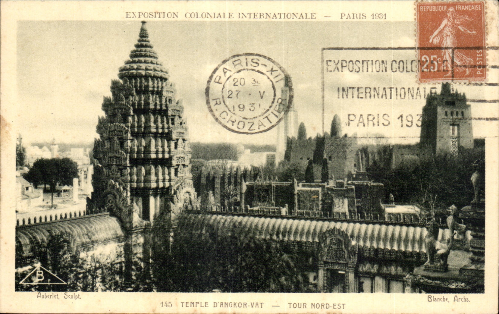Temple d'Angkor-Vat — Tour Nord-Est — Exposition Coloniale Internationale — Paris 1931