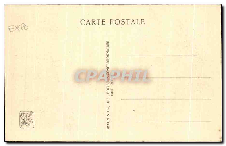 CPA Exposition Coloniale Internationale Paris 1931 Pavillon Des Tabacs — Rückseite