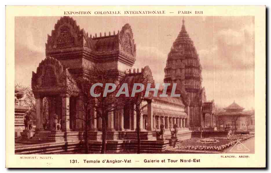 Temple d'Angkor-Vat — Galerie et Tour Nord-Est — Exposition Coloniale Internationale — Paris 1931