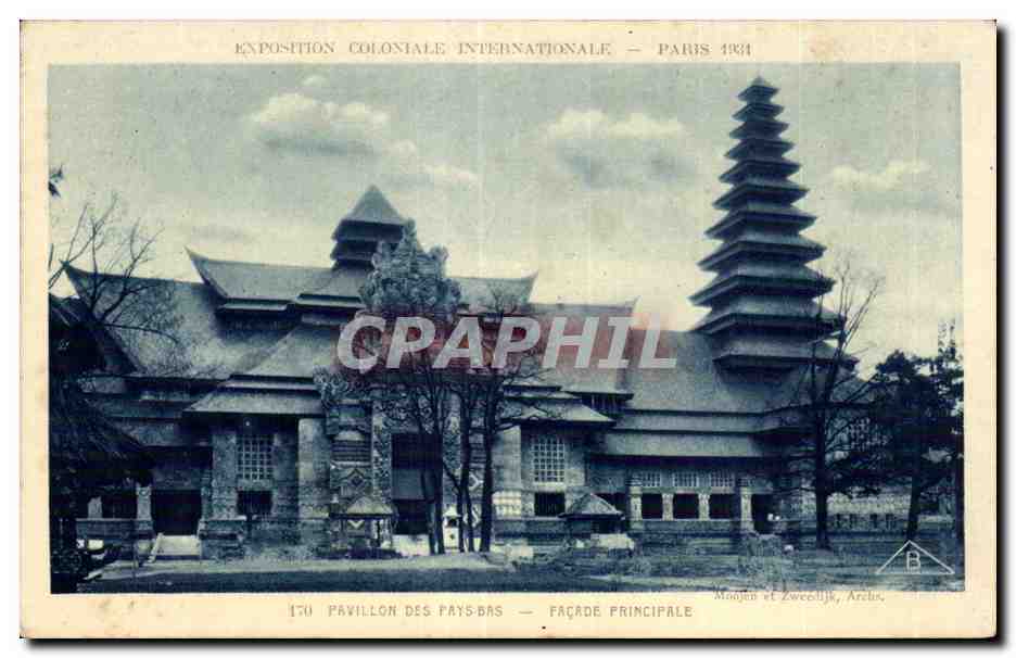 Pabellón de los Países Bajos — Facha principal — Exposición Colonial Internacional — París 1931