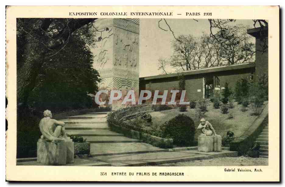 Eingang zum Palast von Madagaskar — Internationale Kolonialausstellung — Paris 1931 — Gabriel Vaissiere, Arch.