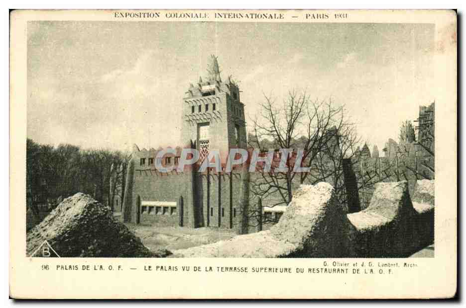 Palacio de la A.O.F. — Exposición Colonial Internacional — París 1931