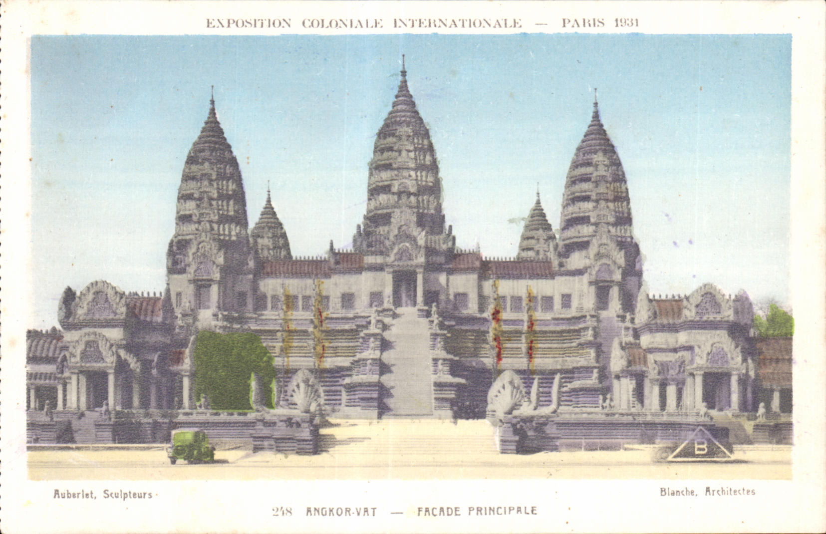 Angkor-Vat — Facade Principale — Exposition Coloniale Internationale — Paris 1931 — Ruberlet Sculpteurs — Blanche Architectes