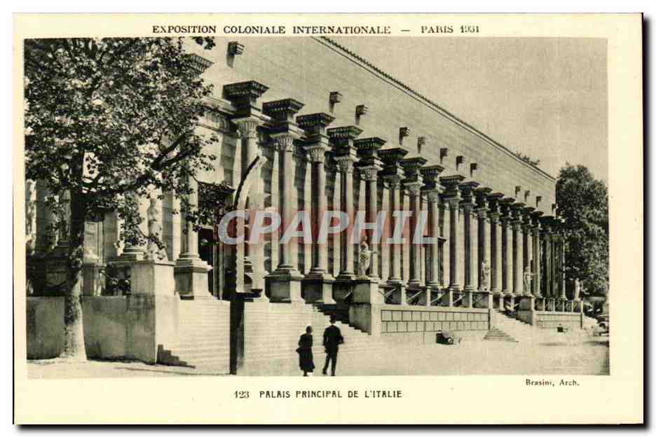 Palais Principal de l'Italie — Exposition Coloniale Internationale — Paris 1931 — Brasini, Arch.