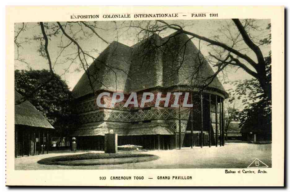 Grand Pavillon Cameroun Togo — Exposition Coloniale Internationale — Paris 1931