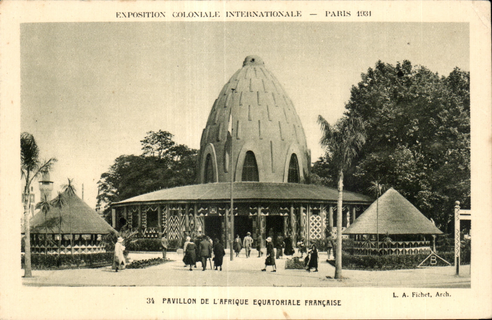Pavillon der Französischen Äquatorialafrika — Internationale Kolonialausstellung — Paris 1931