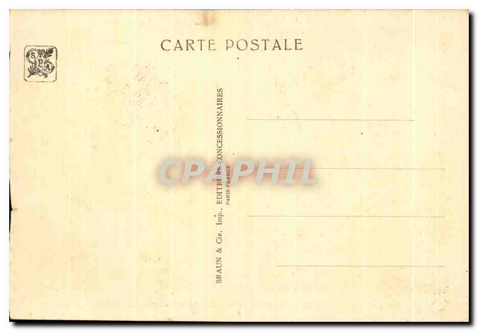 Tarjeta postal antigua Exposición colonial internacional París 1931 Sección De Indochina Pabellón De Annam — Reverso
