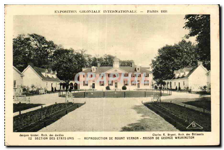 CPA Exposition coloniale internationale Paris 1931 Section Des Etats Unis Mount Vermon Maison George Wasmington