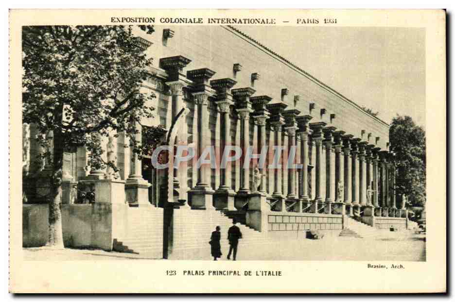 Palais Principal de l'Italie — Exposition Coloniale Internationale — Paris 1931 — Brasini, Arch.