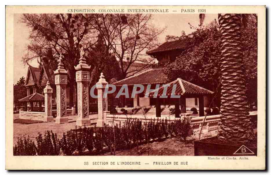 Sección de Indochina — Pabellón de Huê — Exposición Colonial Internacional — París 1931