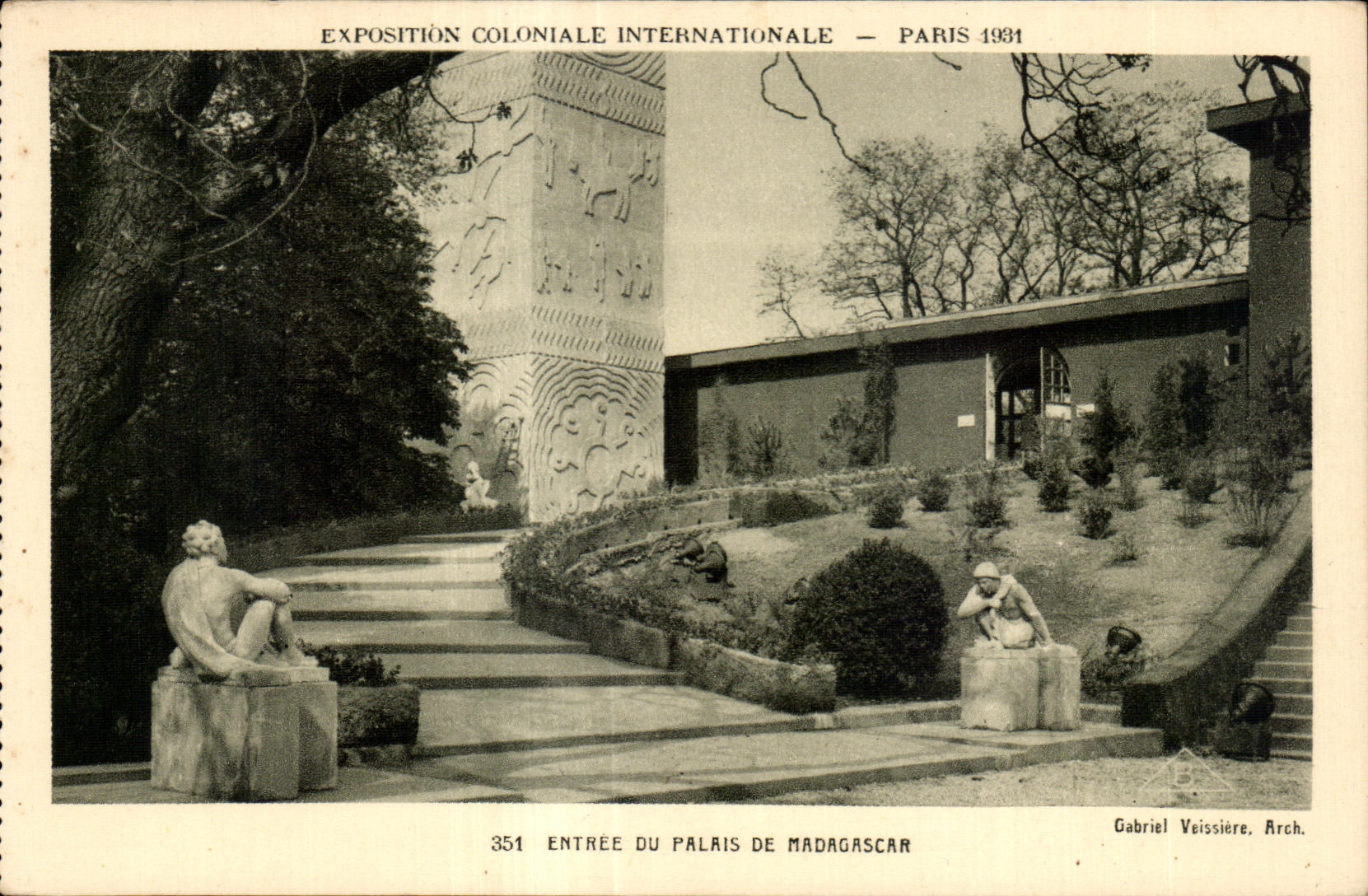 Entrée du Palais de Madagascar — Exposition Coloniale Internationale — Paris 1931 — Gabriel Veissière, Arch.