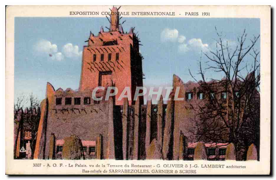 CPA - Exposition Coloniale Internationale - Paris 1931 A O F - Le Palais vu de la Terrasse du Restaurant
