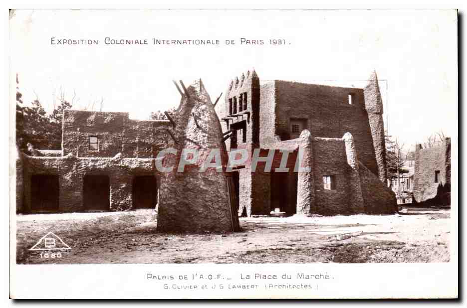 CPA - Exposition Coloniale Internationale - Paris 1931 Palais De l A O F - La Place du Marche