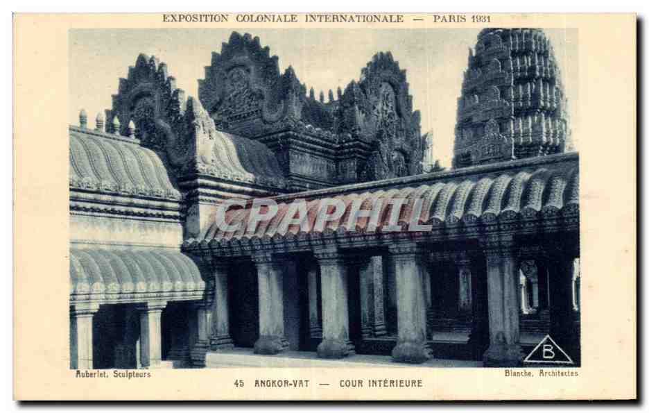 CPA - Exposition Coloniale Internationale - Paris 1931 ANGKOR - VAT - COUR INTERIEURE