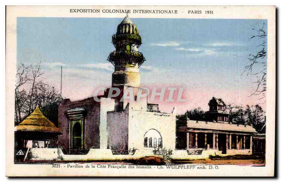 Pavillon de la Côte Française des Somalis — Exposition Coloniale Internationale Paris 1931 — Ch. Wulpfleff arch. D.G.