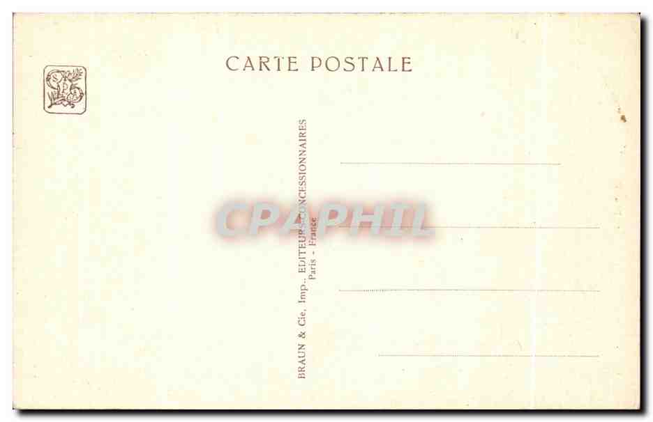 Afrique Occidentale Française — Le Palais vu de la terrasse du restaurant — Exposition Coloniale Internationale — Paris 1931 — G. Olivier et J. G. Lambert, Archs. — Rückseite