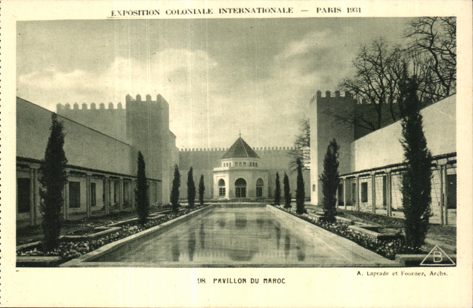 Pavillon del Marocco — Esposizione Coloniale Internazionale — Parigi 1931 — A. Laprade et Fournerz, Archs.