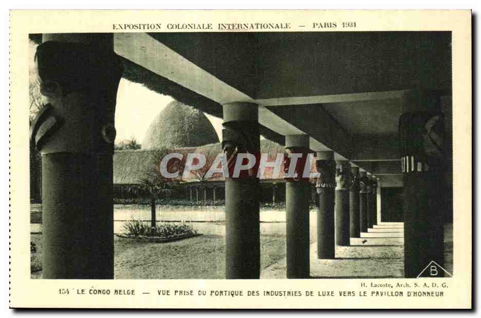 CPA Exposition Coloniale Internationale de paris le congo belge vue prise du portique des industries de luxe vers le 