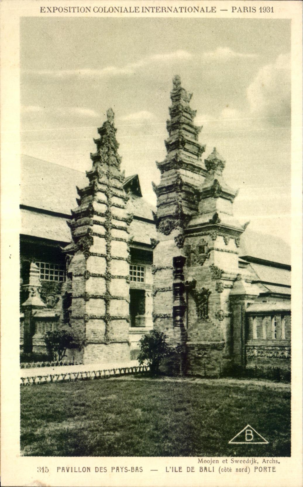 Pavillon der Niederlande — Ansicht der Insel Bali (nördlicher Teil) — Moojen und Sweedijk, Archs.