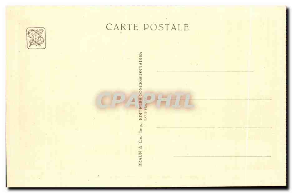 El Congo Belga — Vista tomada del pórtico de las Industrias de Lujo hacia el Pabellón de Honor — Exposición Colonial Internacional — París 1931 — H. Laonste, Arq. S.A.D.G. — Reverso