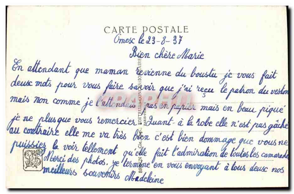 CPA - Exposition Coloniale Internationale - Paris 1931 Cite Internationale des Infomations — Verso
