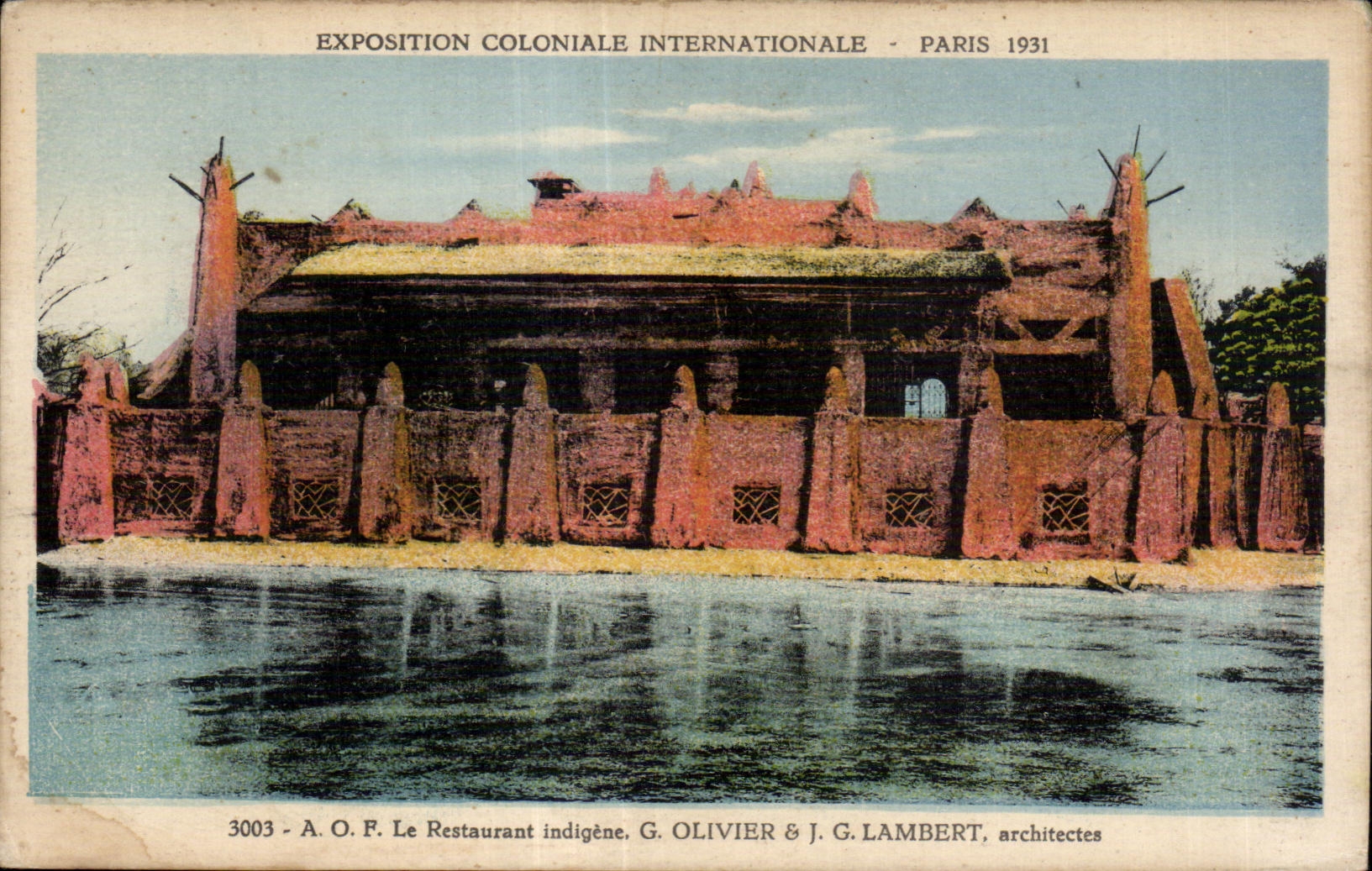 Restaurante indígena — Exposición Colonial Internacional, París 1931 — G. Olivier & J. G. Lambert, arquitectos