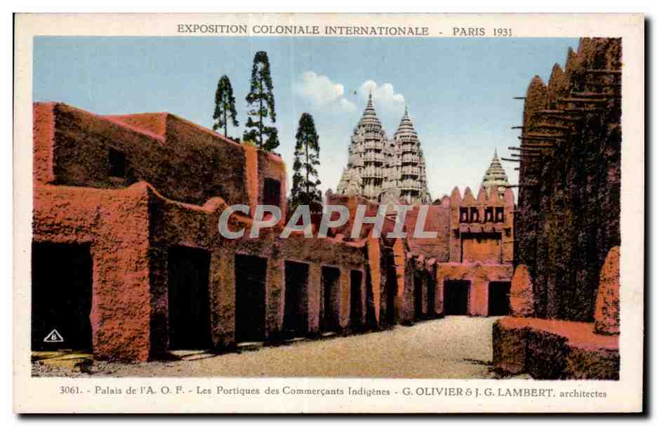 CPA - Exposition Coloniale Internationale - Paris 1931 Palais de l A O F - Les Portiques des Commercants Indigenes