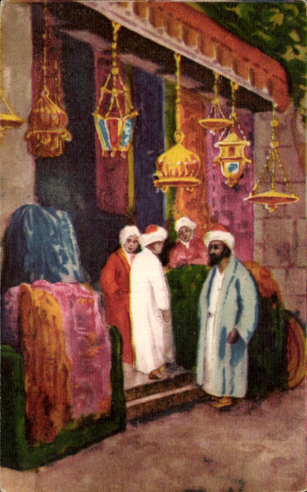 CPA Afrique du Nord Egypt Egypte Bazaar Bazar
