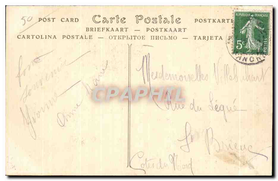 CPA Mont Sant Michel Cote sud — Verso