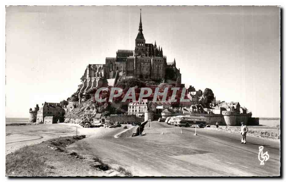 CPA Le mont saint michel vue General prise de la digue
