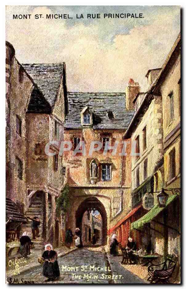 CPA Mont st michel La rue principale