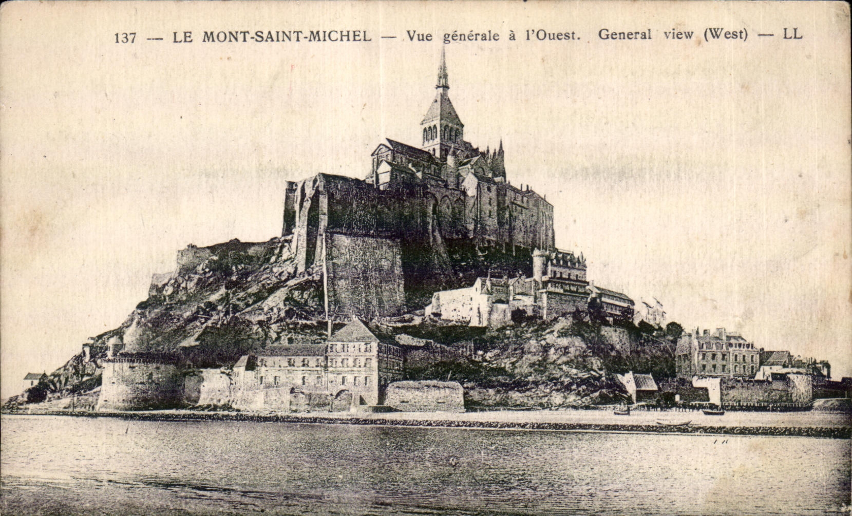 DER MONT-SAINT-MICHEL — Allgemeine Ansicht nach Westen — LL