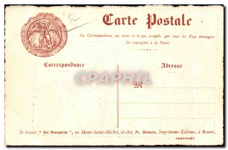 CPA Le miracle de la vierge  — Verso