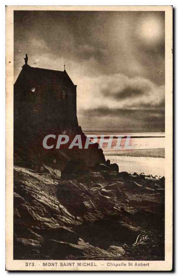 CPA Mont saint michel Chapelle st aubert