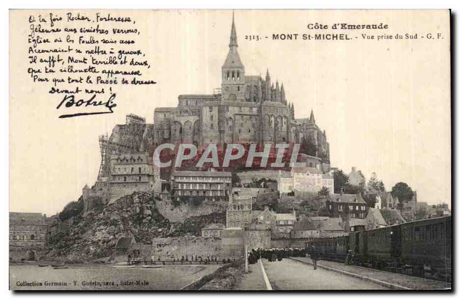CPA Monte st michel Monte st michel Train Botrel