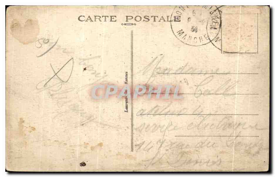 CPA Le mont saint michel Cote nord est Pecheurs — Rückseite