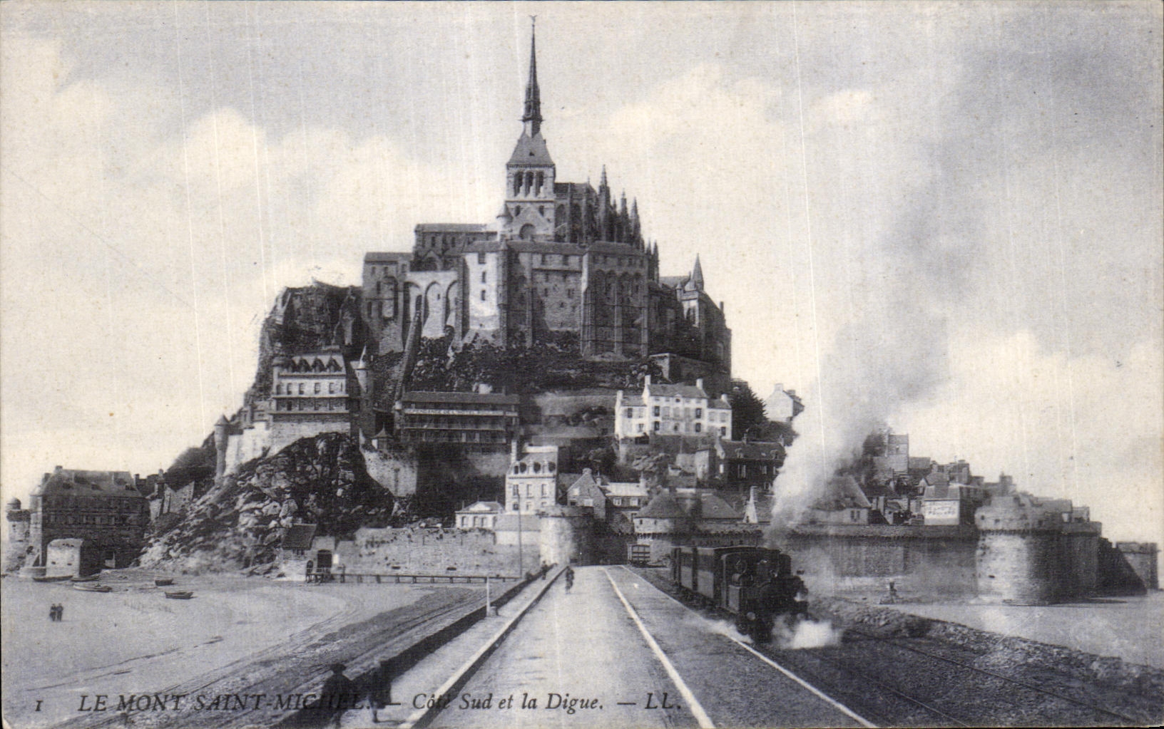 Mont Saint-Michel — Südseite und die Digue — LL.