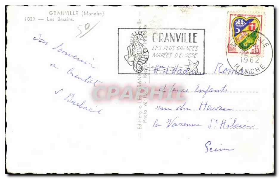 Granville — Les Bassins — Roy — Verso