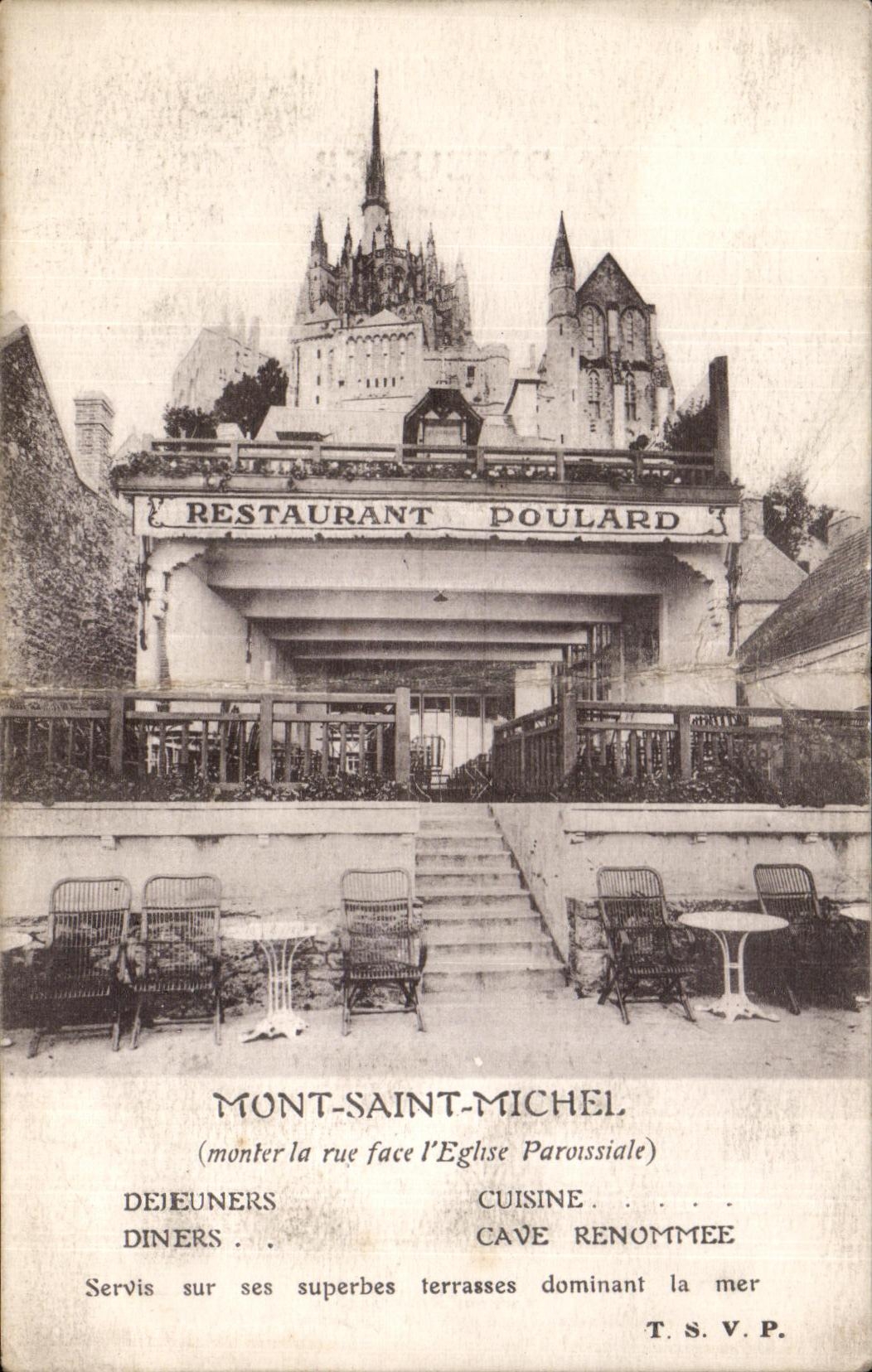 CPA Mont saint michel Restaurant Poulard