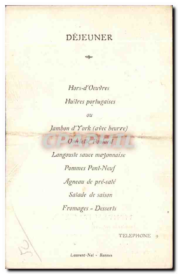 CPA Mont saint michel Restaurant Poulard — Rückseite