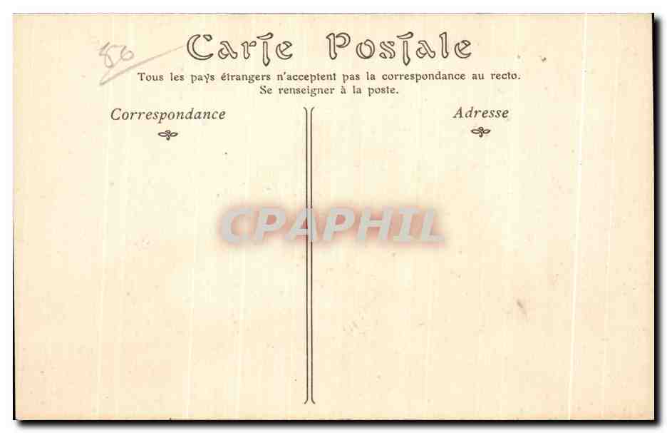 CPA Mont saint michel Courtine est des remparts lion supportant les armes de robert jollivet Abbe du Mont  — Verso