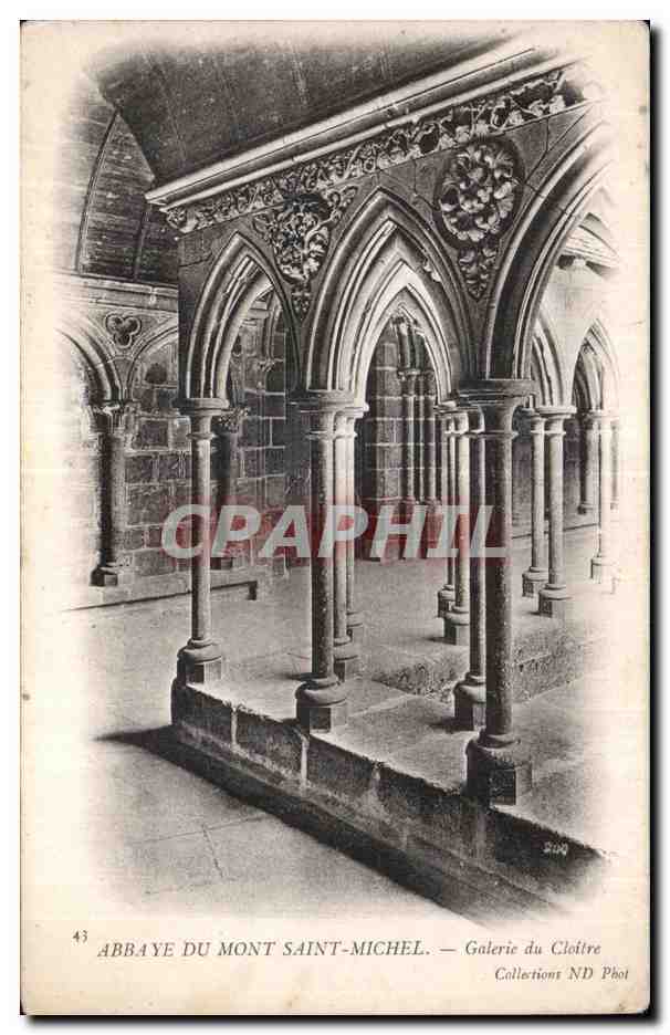 CPA Abbaye du mont saint michel Galerie du cloitre 