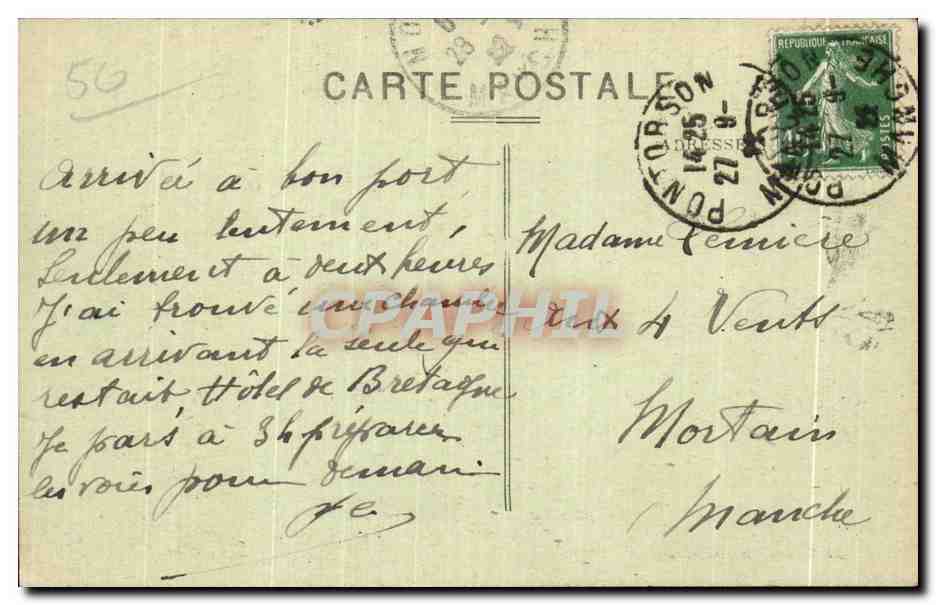 Le Mont-St-Michel (Manche) et Rocher de Tombelaine — éditeur non identifié, n° 39 — Reverso