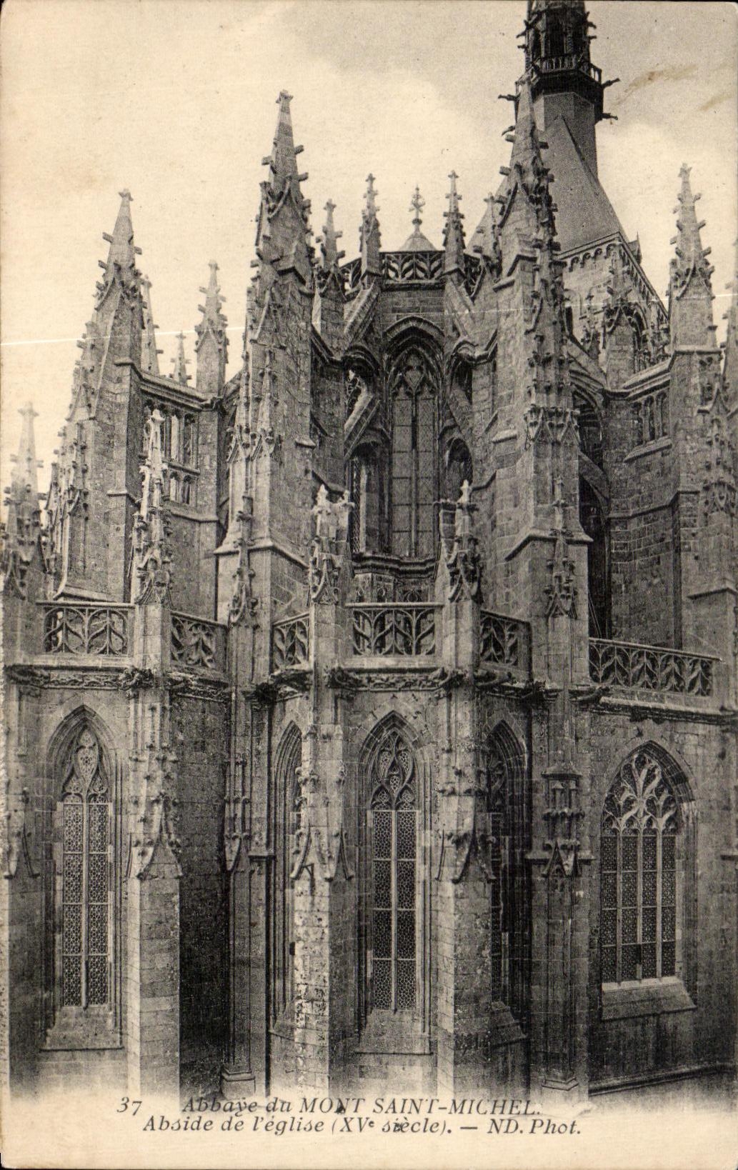 Apsis der Kirche — Abtei Mont Saint-Michel — ND. Fotografie