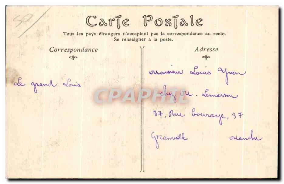 Mont Saint-Michel — Côté de l'est — éditeur non identifié, n° de série 2 — Reverso