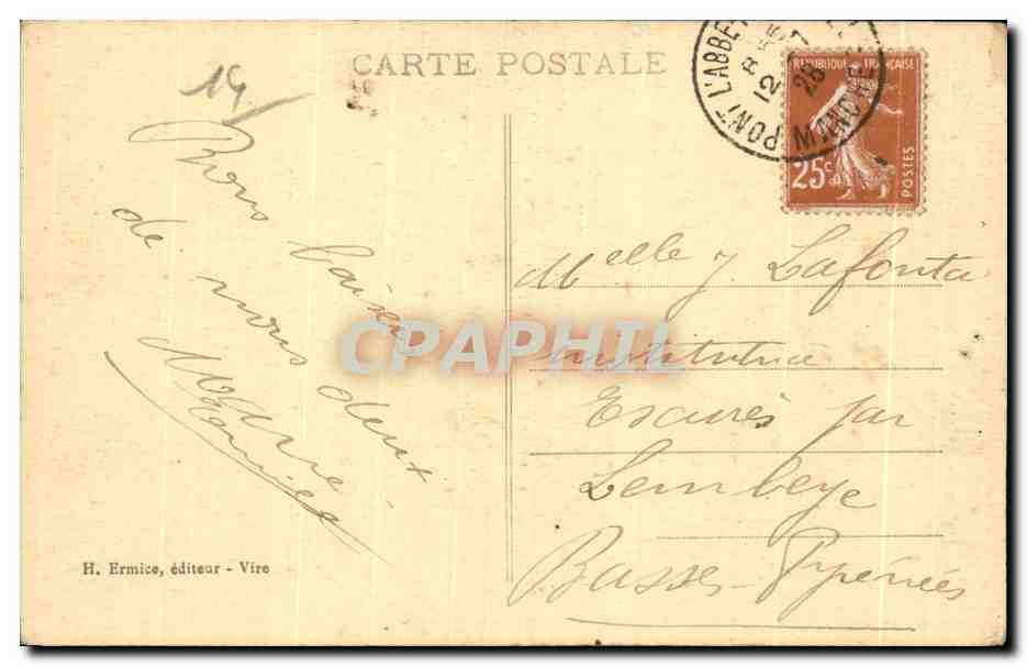 CPA Ancienne normandie la coiffe du mant st michel Folklore — Verso