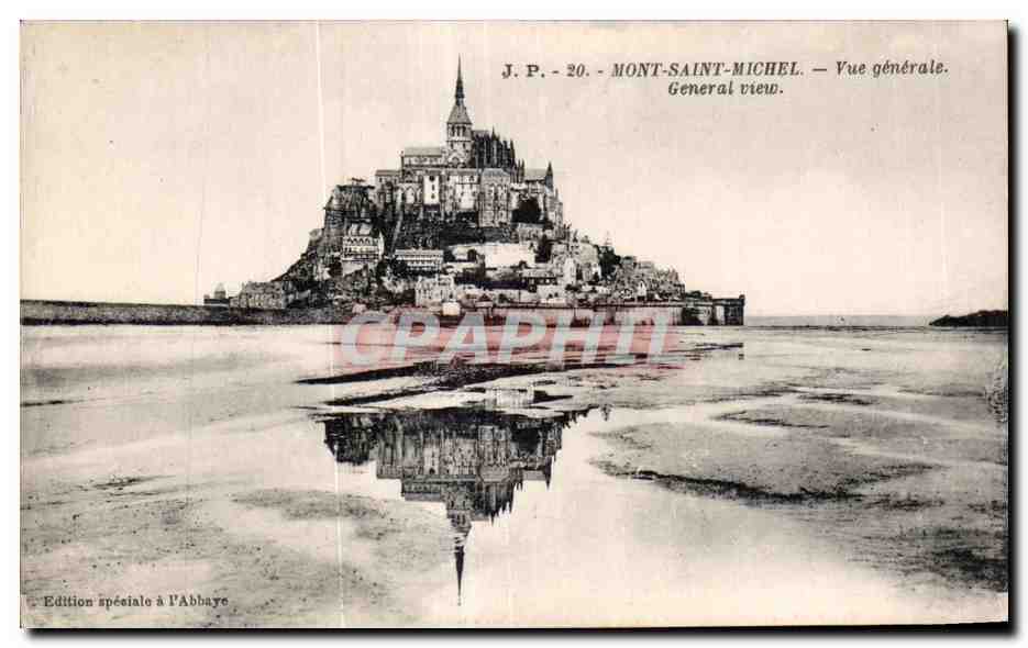 Mont-Saint-Michel — Vue générale — J.P. - 20 - Édition spéciale à l'Abbaye